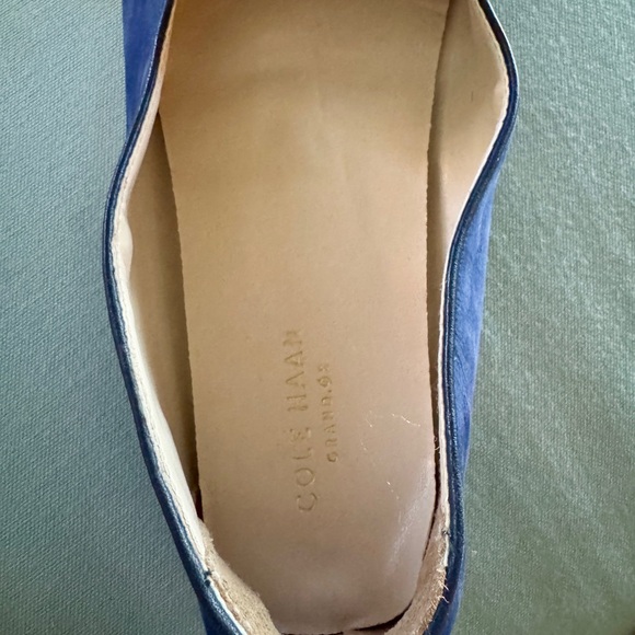 Cole Haan Hanneli Driver II Blue Suede Loafers SZ 8 - Picture 7 of 8
